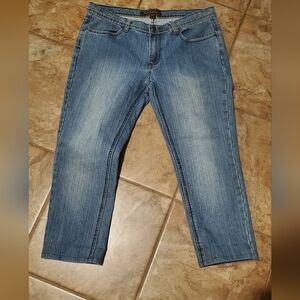Blue Denim Jeans Womens Bogari Capri Sz 8